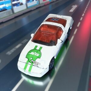 1983 Vintage Corgi Juniors NFL New York Jets Chevy Corvette Die Cast Car 1/64